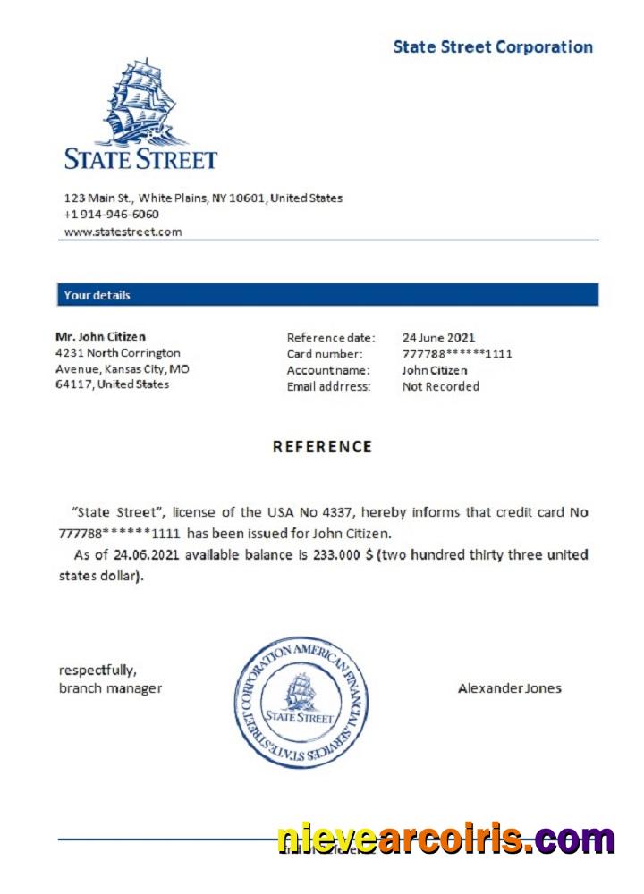 USA State Street reference